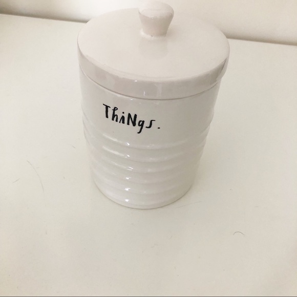 Rae Dunn Things Jar - Ribbed Small Container - Picture 4 of 4